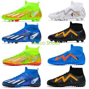 Sapatos de futebol masculino turf tf jovens mulheres unhas longas ag botas de futebol jovens ao ar livre indoor sapatos de treinamento de alta qualidade