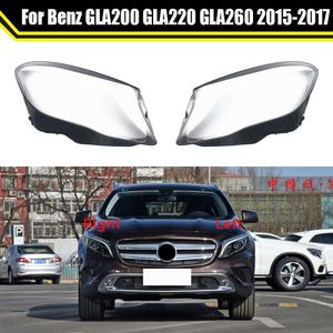 Capa transparente para abajur de carro, tampa de lente de farol de vidro para mercedes-benz gla200 gla220 gla260 2015 2016 2017