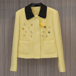 Slim autumn and winter new style small fragrant style sweet and age reducing woolen jacket for women