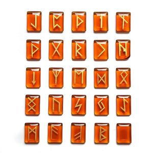 25pcs çok kristal taş viking runes muska seti runi kehanet reiki iyileştirici kehanet yumurtalı taşlar boncuklar187f