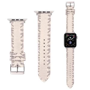 Cinghie cinturini per il designer di band Apple Watch Designer Smart Watch Strap Fasci Bracciale in pelle genuina compatibile con Ultra Series 8 IWatch 38mm