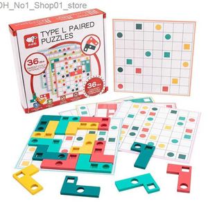 Ordinamento Nidificazione Impilabile giocattoli Bambini Gioco di pensiero logico Tipo L Puzzle accoppiati Giocattolo Puzzle geometrico Bambini Educativi Montessori Giocattoli di legno Regali Q231218