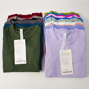 LULUS YOGA WOMENS SPORTS TシャツWEAR SWIFTLYS TECH 1.0 2.0 LADIES短袖デザイナーTシャツ水分けが