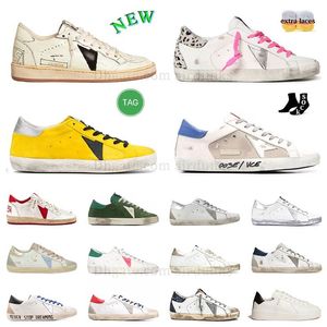 2024 Dirty Star Sneaker Golden Sneakers Casual Shoes High Top Mid-Star Dupe Hi Star Slipper Super Stars Suede Flat Loafers Basket Platform Womens Mens Trainers