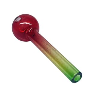 Rainbow Pyrex Pipe Mini 10cm Glass Oil Burner Pipe Colorful High Quality Great Billiga rörrör Nagelips Rökning