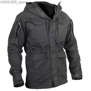 Tactical Jackets M65 UK US Army Clothes Casual Tactical Windbreaker Men Waterproof Flight Pilot Coat Hoodie Military Field JacketL231218