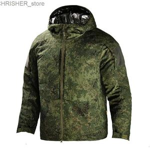 Taktiska jackor Winter Parka Taktiska jackor Militära US Army Camouflage Clothing Winter Warm Thermal Hooded Coat Men Jacke Heat Reflectivel231218