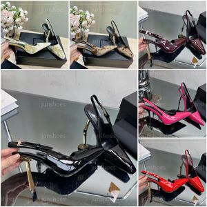 Opyum Pumps Crepe De Chine Designer Damen LEE ZOE INES Slingback Sandalen Kleid Strass High Heels Schuhe Luxus Pumps Spitzschuh Frau Kristall Party Hochzeit Schuhe