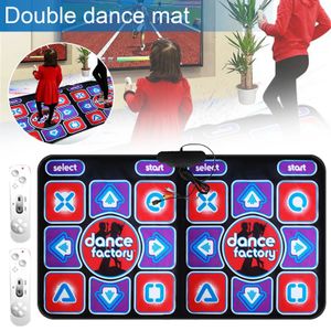 Dance Mats Double Dancing Mat User Wired Music Game Non Slip med 2 Remote Controller Multifunktion för PC TV 231218