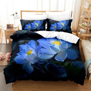 Bedding sets Beauty Flower Set Single Twin Full Queen King Size Rose Sunflower Bed Aldult Kid Bedroom 3D 015 231218