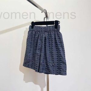 Women's Pants Capris Designer 2023 Autumn New Full Print Letter Nylon Fabric Drawstring Elastic Casual Shorts Fashion MRQ3