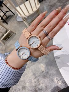 Orologio da donna in ceramica Candy Orologi al quarzo automatici Cassa da 32 mm con orologio da polso luminoso con zaffiro e diamanti Montre de Luxe impermeabile