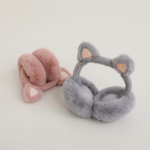 M705 Paraorecchie invernali caldi per bambini Cartoon Cute Cat Ear Paraorecchie pieghevoli in peluche per studenti Paraorecchie da equitazione