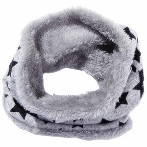 Halsdukar Autumn Winter Children Scarf Kids O-Ring Scarves Sticked Plush Boys Girls Neck Collar Warm Kids Neckerchief Children Bufandas 231216