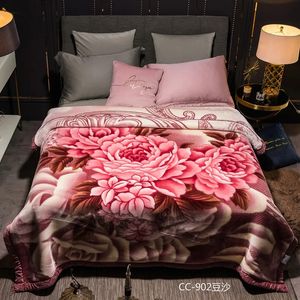 Одеяла, тяжелое флисовое одеяло King, двухслойное, мягкое, теплое, толстое, плюшевое, из норки, кровать Raschel для осенне-зимних подарков 231218