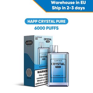 Tek Kullanımlık Vape 6000 6K Puflar Elektronik Sigara 12ml Büyük Kapasiteli 1500mAh Pil Ecoig LED Işık 10 En İyi Meyveler Tadı