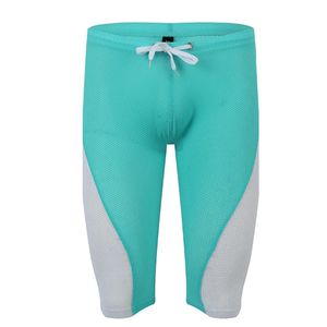 Conjunto masculino malha collants grade costura secagem rápida leggings de natação masculino fitness treino shorts praia capris