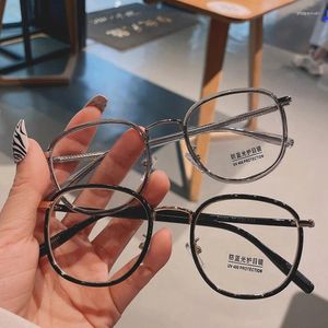 Sunglasses Frames UVLAIK Fashion Anti Blue Light Glasses Frame Women Vintage Large Eyeglasses Optical Prescription UV400 Goggles