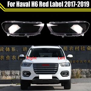 Caso da lâmpada para great wall haval h6 etiqueta vermelha 2017 2018 2019 tampas de lente vidro da frente do carro farol capa luz automática abajur escudo