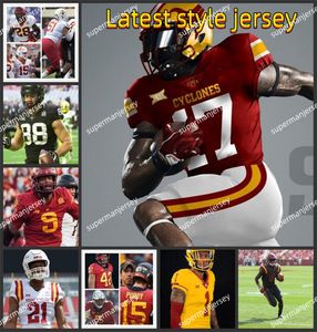 Iowa State Cyclones Football Jersey Breece Hall Brock Purdy Hunter Dekkers Rocco Becht Blake Clark Ashton Ashton Cook Nate Glantz Custom Sched Iowa State Jerseys