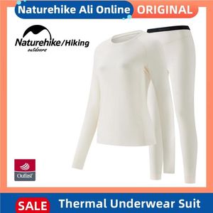 Ställ in NatureHike Outlast Thermal Underwear Women Outdoor Sports Breatble Training Camping Vandring Cykling Thermo Underwear Long Johns