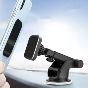 Magnetic Car Phone Holder Long Arm Car Mount For iPhone Samsung With Retail Box LL