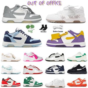 TOP Out of Office Sneaker Designer Casual Shoes Men Women Sneakers offs white Color Black White Grey Lace Up Flat Men Black Navy Blue Flatform Outdoor Shoes Size 36-45