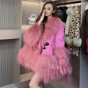 Women's Fur Fashion Anti-winter Foreign Style Wool Splicing Korean Version Down Jacket Woman