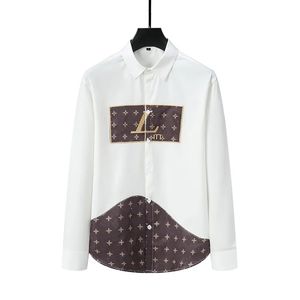 designerska sukienka koszulka swoboda Slim Silk T-shirt długie rękaw Casual Business Clothing Plaid Men Asian Sziem-xxxl