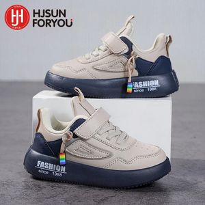 Athletic Outdoor 2023 Style Spring Children Shoes Pu Leather Waterproof Sports Kids Lightweight Girls Boys Casual Fashion Sneakers 231218