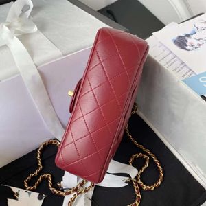 7A New Top Quality Ladies crossbody Designer Luxury 22B Metal Handle Mini Handbag Classic Fashion Sheepskin Name Brand 20CM Flip Bag Original Gif