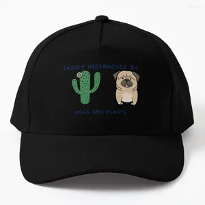 Ball Caps Easily Distracted By Dogs And Plants Baseball Cap Snapback Custom Woman Hats Men's