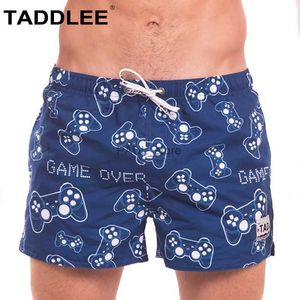 Underbyxor Taddlee Brand SwimeWear Men baddräkter Sexiga Boardshorts Beach Korta botten Snabbtorkning Boxer Trunks Briefs Bikini Men Bermudal231218