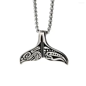 Pendant Necklaces Saiye 316L Amulet Killer Whale Tail Necklace Charm Stainless Steel Jewelry Ladies Fashion Wholesale