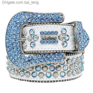 Designer Bb Simon Cinture per uomo Donna Cintura con diamanti lucenti Nero su nero Blu bianco multicolore con strass scintillanti come regalo bait203G