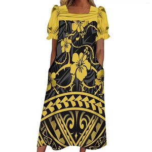 Casual Dresses High Quality Fashion Design Women'S Mumu Dress Custom Short Sleeve Pocket Micronesia