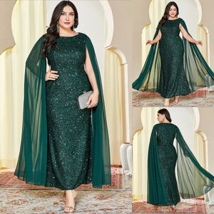 Hunter Sheath Sequined Mother Of The Bride Dresses Long Sleeves Wedding Guest Dress Ankle Length Plus Size Evening Gowns 415