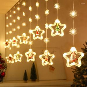 Strings Christmas Star Window Light