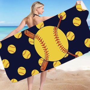 Handduk baseball tennisstrand dubbel sammet snabbt torkning tryckt vuxen badt handdukar bulk