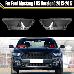 Escudo do farol do carro transparente abajur headight capa lente caso da lâmpada para ford mustang (versão dos eua) 2015 2016 2017