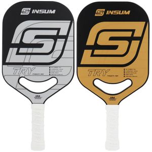 Raketler Tenis Raketleri Tezahı Uzatılmış Pickleball Paddle Edgess Güç Hava Serisi 3K Karbon Fiber Dokulu Yüzey PBR001196mm PP Cor