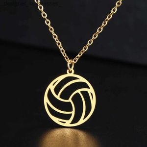 Kolye Kolyeler Paslanmaz Çelik Kolyeler Plaj Voleybol Ball Kolye Zinciri Yakası Moda Kolye Kadınlar Erkek Mücevher Partisi Hediyeleri231218