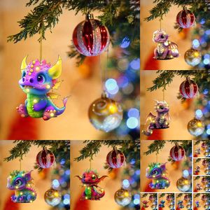 Nuovi rifornimenti di giocattoli di Natale Decorazione natalizia Simpatico drago volante Ornamento di Natale per bambini Fai da te Forma unica Albero Appeso Ornamento per regali di decorazioni per la casa