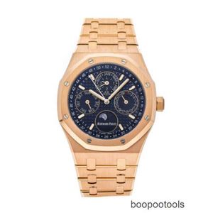 Audema Pigue Orologi svizzeri di lusso Movimento meccanico Orologi da polso automatici Audema Pigue Royal Oak Calendario Auto Orologio da uomo in oro rosa 26574OROO122wbr0OR02 WNBMF