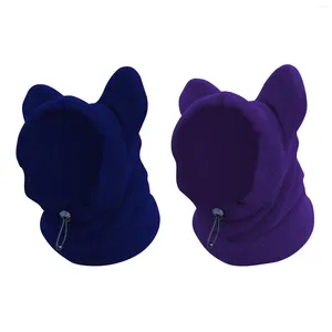 Dog Apparel Winter Hat And Scarf Set Earmuffs Pet Hood Hats Headgear Ears Hoodie For Small Animals Kitten Camping