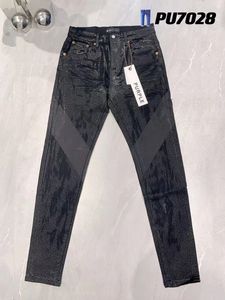 Purple Jean Denim Proemer High-end kvalitet raka män lila jean deigner jean män rak deign retro streetwear caual sweatpant mager sträcka 156