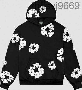 Felpe con cappuccio da uomo Felpe in denim nero Tears the Cotton Wreath Felpa con cappuccio unisex oversize design Moda Hip Hop con cappuccio 5 8fex LD8Z