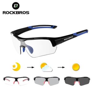 Eyewears Rockbros PhotoChromic Cycling Solglasögon Cykelglasögon Eyewear UV400 Polariserad MTB Road Bicycle Goggles Women Men Outdoor Sports