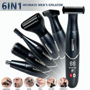 Epilator Epilator Intimate Areas Haircut Precision Shaver Men Bikini Line Sensitive Razor Balls Eggs Pubic Hair Shaving Trimmer Face Beard