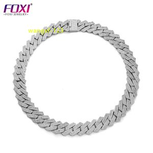 23mm width 24 inch length INS pop hip hop male full drill cz gold silver cuban chain necklace for men